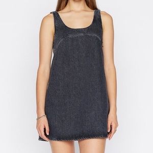 FRAME Micro Flare Denim Dress, Ashtray L